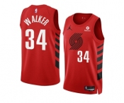 Men's Portland Trail Blazers #34 Jabari Walker 2022-23 Red Statement Edition Swingman Stitched Basketball Jersey