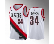 Men's Portland Trail Blazers #34 Jabari Walker White Association Edition Stitched Basketball Jersey