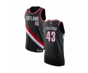 Men's Portland Trail Blazers #43 Anthony Tolliver Authentic Black Basketball Jersey - Icon Edition