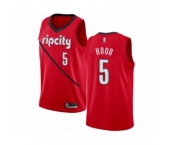 Men's Portland Trail Blazers #5 Rodney Hood Red Swingman Jersey - Earned Edition