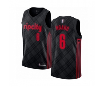 Men's Portland Trail Blazers #6 Jaylen Hoard Authentic Black Basketball Jersey - City Edition