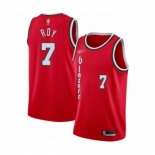 Men's Portland Trail Blazers #7 Brandon Roy Authentic Red Hardwood Classics Basketball Jersey