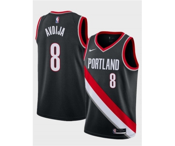 Men's Portland Trail Blazers #8 Deni Avdija Black Icon Edition Stitched Basketball Jersey