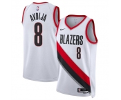 Men's Portland Trail Blazers #8 Deni Avdija White Association Edition Stitched Basketball Jersey