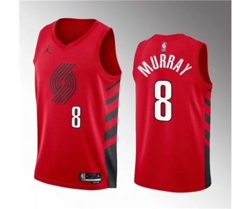 Men's Portland Trail Blazers #8 Kris Murray 2023 Draft Red Statement Edition Stitched Basketball Jersey