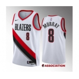 Men's Portland Trail Blazers #8 Kris Murray White 2023 Draft Association Edition Stitched Basketball Jersey