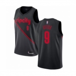 Men's Portland Trail Blazers #9 Nassir Little Authentic Black Basketball Jersey - 2018 19 City Edition