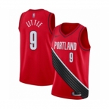 Men's Portland Trail Blazers #9 Nassir Little Authentic Red Finished Basketball Jersey - Statement Edition