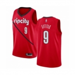 Men's Portland Trail Blazers #9 Nassir Little Red Swingman Jersey - Earned Edition