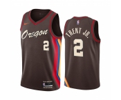 Nike Blazers #2 Gary Trent Jr. Chocolate NBA Swingman 2020-21 City Edition Jersey