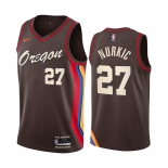 Nike Blazers #27 Jusuf Nurkic Chocolate NBA Swingman 2020-21 City Edition Jersey