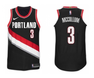 Nike NBA Portland Trail Blazers #3 C.J McCollum Jersey 2017-18 New Season Black Jerse