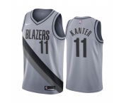 Portland Trail Blazers #11 Enes Kanter Gray NBA Swingman 2020-21 Earned Edition Jersey