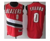 nba Portland Trail Blazers #0 Damian Lillard Red(Revolution 30 Swingman)