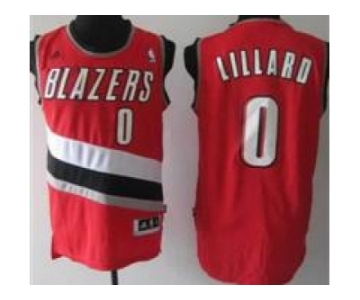 nba Portland Trail Blazers #0 Damian Lillard Red(Revolution 30 Swingman)