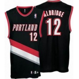 nba portland trailblazers #12 aldridge black