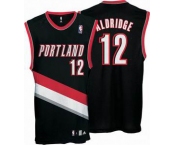 nba portland trailblazers #12 aldridge black