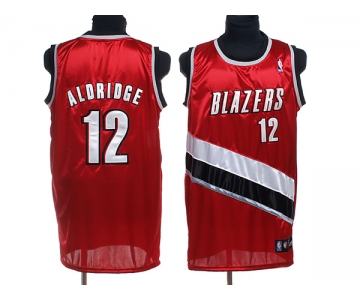 nba portland trailblazers #12 aldridge red