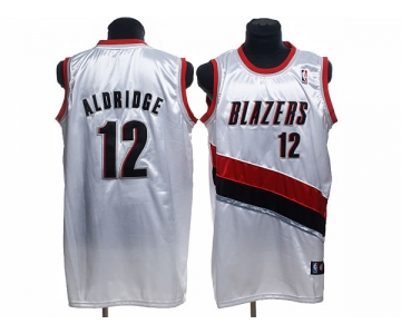 nba portland trailblazers #12 aldridge white