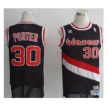 nba portland trailblazers #30 porter black[revolution swingman]