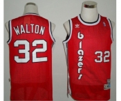 nba portland trailblazers #32 walton red