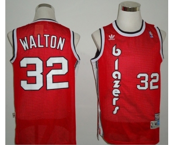 nba portland trailblazers #32 walton red