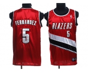 nba portland trailblazers #5 fernandez red