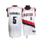 nba portland trailblazers #5 fernandez white