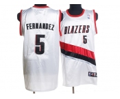 nba portland trailblazers #5 fernandez white