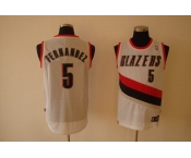 nba portland trailblazers #5 fernandez white(fans edition)