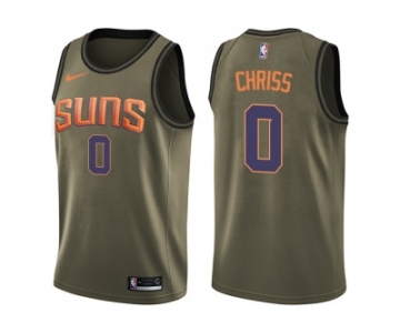 Men Nike Phoenix Suns #0 Marquese Chriss Green Salute to Service NBA Swingman Jersey