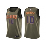 Men Nike Phoenix Suns #10 Leandro Barbosa Green Salute to Service NBA Swingman Jersey