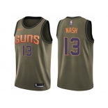 Men Nike Phoenix Suns #13 Steve Nash Green Salute to Service NBA Swingman Jersey