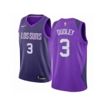 Men Nike Phoenix Suns #3 Jared Dudley Authentic Purple NBA Jersey - City Editio