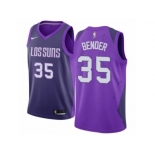 Men Nike Phoenix Suns #35 Dragan Bender Authentic Purple NBA Jersey - City Edition