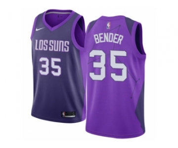 Men Nike Phoenix Suns #35 Dragan Bender Authentic Purple NBA Jersey - City Edition