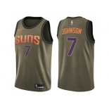 Men Nike Phoenix Suns #7 K Johnson Green Salute to Service NBA Swingman Jersey