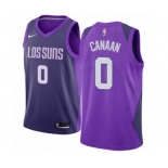 Men's Nike Phoenix Suns #0 Isaiah Canaan Authentic Purple NBA Jersey - City Edition