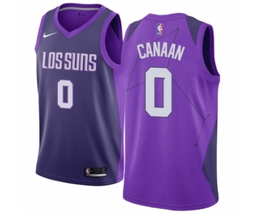 Men's Nike Phoenix Suns #0 Isaiah Canaan Authentic Purple NBA Jersey - City Edition