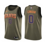 Men's Nike Phoenix Suns #0 Isaiah Canaan Swingman Green Salute to Service NBA Jersey