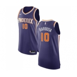 Men's Nike Phoenix Suns #10 Leandro Barbosa Authentic Purple Road NBA Jersey - Icon Edition