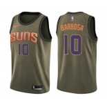 Men's Nike Phoenix Suns #10 Leandro Barbosa Swingman Green Salute to Service NBA Jersey