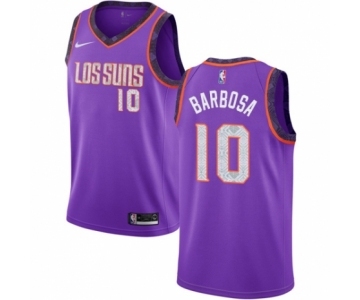 Men's Nike Phoenix Suns #10 Leandro Barbosa Swingman Purple NBA Jersey - 2018-19 City Edition