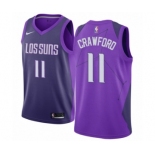 Men's Nike Phoenix Suns #11 Jamal Crawford Authentic Purple NBA Jersey - City Edition