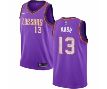 Men's Nike Phoenix Suns #13 Steve Nash Authentic Purple NBA Jersey - 2018-19 City Edition