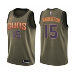 Men's Nike Phoenix Suns #15 Ryan Anderson Swingman Green Salute to Service NBA Jersey