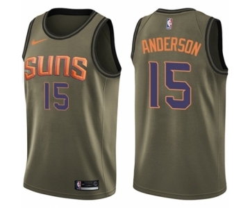 Men's Nike Phoenix Suns #15 Ryan Anderson Swingman Green Salute to Service NBA Jersey