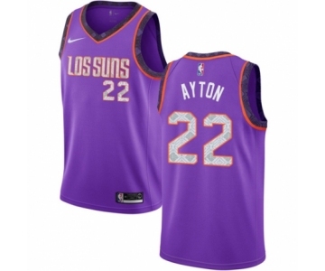 Men's Nike Phoenix Suns #22 Deandre Ayton Swingman Purple NBA Jersey - 2018-19 City Edition