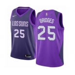 Men's Nike Phoenix Suns #25 Mikal Bridges Authentic Purple NBA Jersey - City Edition