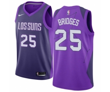 Men's Nike Phoenix Suns #25 Mikal Bridges Authentic Purple NBA Jersey - City Edition